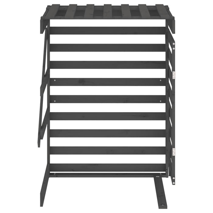 Estensione Copribidone Grigio in Legno Massello di Pino 825109