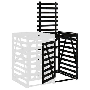 Estensione Copribidone Nero in Legno Massello di Pino 825111