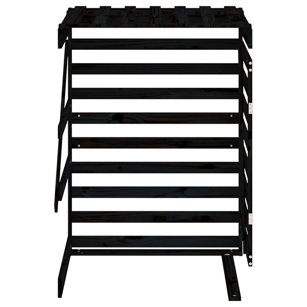 Estensione Copribidone Nero in Legno Massello di Pino 825111