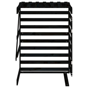 Estensione Copribidone Nero in Legno Massello di Pino 825111