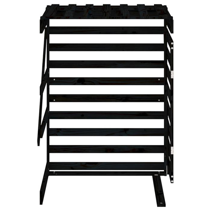 Estensione Copribidone Nero in Legno Massello di Pino 825111