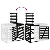 Estensione Copribidone Nero in Legno Massello di Pino 825111