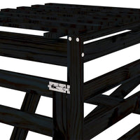 Estensione Copribidone Nero in Legno Massello di Pino 825111