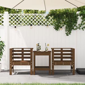 Sedie da Giardino 2pz Ambra 61,5x53x71cm Legno Massello di Pino