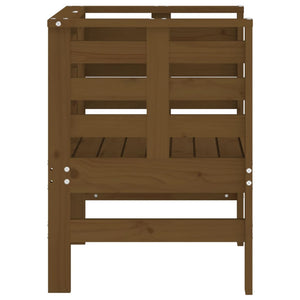 Sedie da Giardino 2pz Ambra 61,5x53x71cm Legno Massello di Pino
