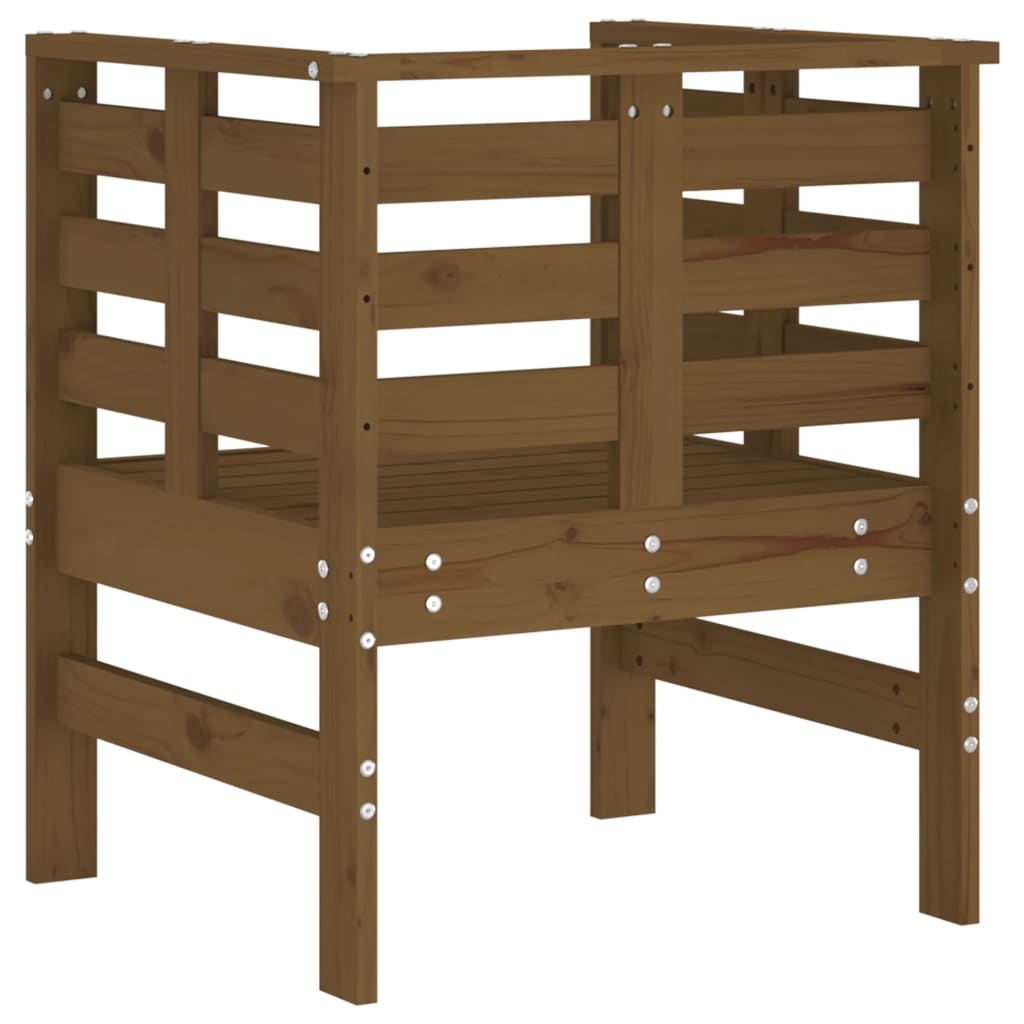 Sedie da Giardino 2pz Ambra 61,5x53x71cm Legno Massello di Pino
