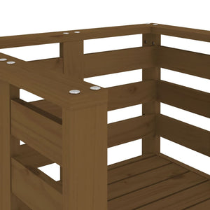 Sedie da Giardino 2pz Ambra 61,5x53x71cm Legno Massello di Pino