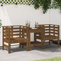 Sedie da Giardino 2pz Ambra 61,5x53x71cm Legno Massello di Pino