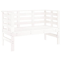 Panca da Giardino Bianca 111,5x53x71 cm Legno Massello di Pino 825136