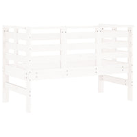 Panca da Giardino Bianca 111,5x53x71 cm Legno Massello di Pino 825136