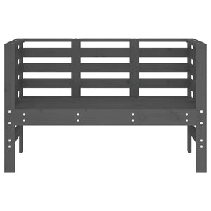 Panca da Giardino Grigia 111,5x53x71 cm Legno Massello di Pino 825137