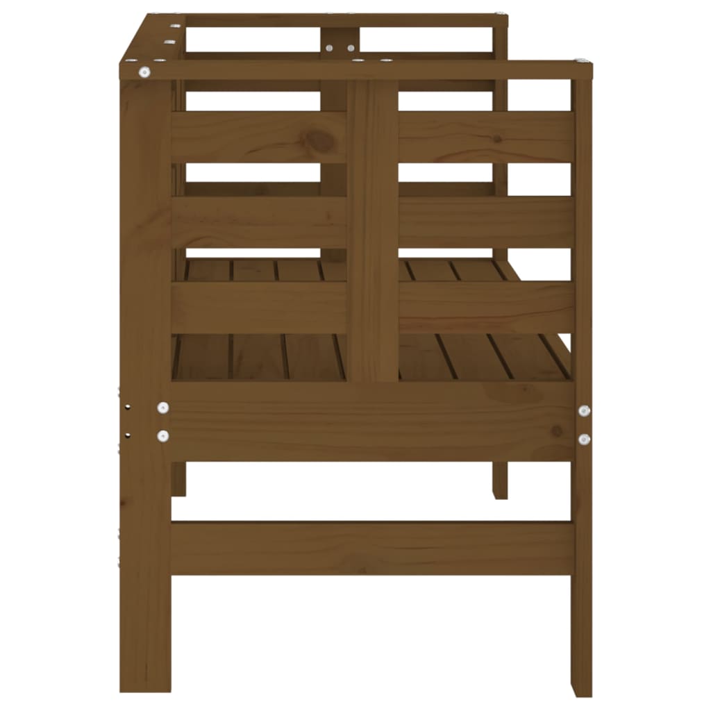 Panca da Giardino Ambra 111,5x53x71 cm Legno Massello di Pino 825138