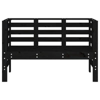 Panca da Giardino Nera 111,5x53x71 cm Legno Massello di Pino 825139
