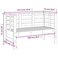 Panca da Giardino 111,5x53x71 cm in Legno Massello di Douglas 825140