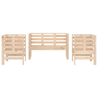 Set Salotto da Giardino 3 pz in Legno Massello di Pino 825142