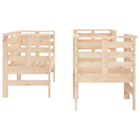 Set Salotto da Giardino 3 pz in Legno Massello di Pino 825142