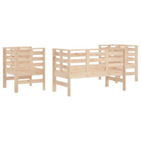 Set Salotto da Giardino 3 pz in Legno Massello di Pino 825142