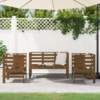 Set Salotto da Giardino 3 pz Ambra in Legno Massello di Pino 825145