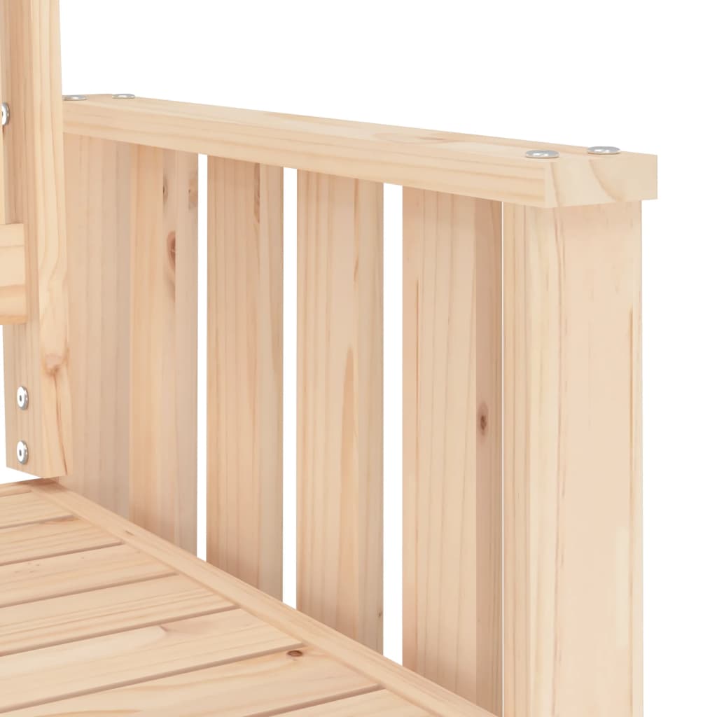 Panca da Giardino con Tavolino 2 Posti Legno Massello di Pino 825149