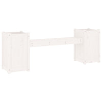 Panchina con Fioriera Bianca 180x36x63cm Legno Massello di Pinocod mxl 128008