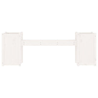Panchina con Fioriera Bianca 180x36x63cm Legno Massello di Pino 825164