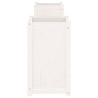 Panchina con Fioriera Bianca 180x36x63cm Legno Massello di Pino 825164