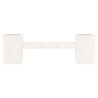 Panchina Fioriera Bianca 184,5x39,5x56,5 cm Legno Massello Pino 825171