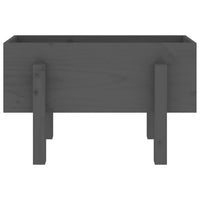 Fioriera da Giardino Grigia 62x30x38 cm Legno Massello di Pino 825179