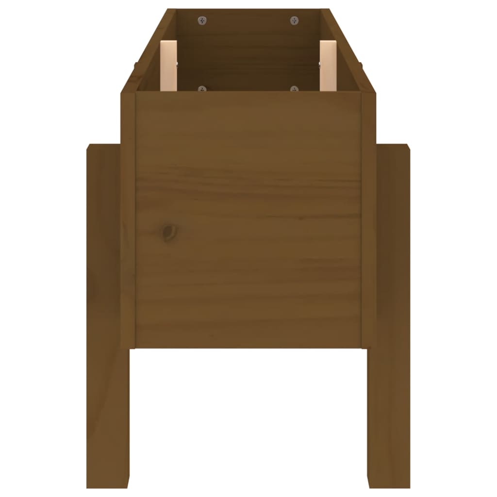 Fioriera Rialzata da Giardino Ambra 101x30x38 cm Massello Pino 825187