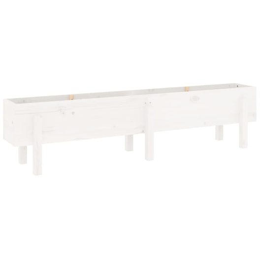 Vassoio per fioriera aiuola rialzata piante fiori terrazza giardino giardino 160 x 30 x 38 cm legno massello di pino bianco 02_0039368