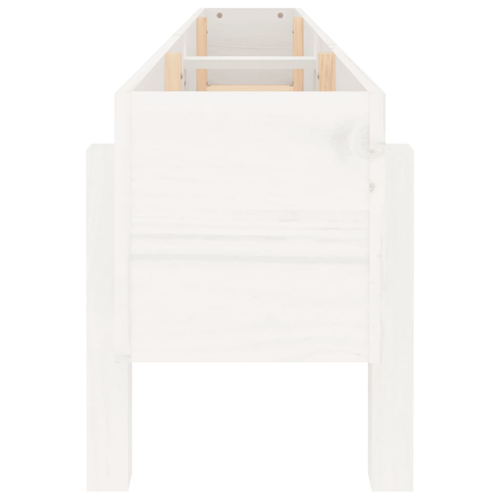 Vassoio per fioriera aiuola rialzata piante fiori terrazza giardino giardino 160 x 30 x 38 cm legno massello di pino bianco 02_0039368