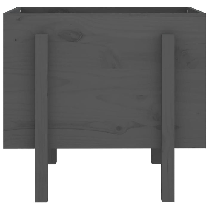 Fioriera da Giardino Grigia 62x50x57 cm Legno Massello di Pino 825207