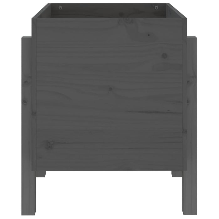 Vassoio per fioriera aiuola rialzata piante fiori terrazza giardino 62 x 50 x 57 cm legno massello di pino grigio 02_0037762