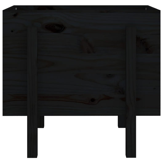 Vassoio per fioriera aiuola rialzata piante fiori terrazza giardino 62 x 50 x 57 cm legno massiccio di pino nero 02_0037764
