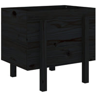 Vassoio per fioriera aiuola rialzata piante fiori terrazza giardino 62 x 50 x 57 cm legno massiccio di pino nero 02_0037764