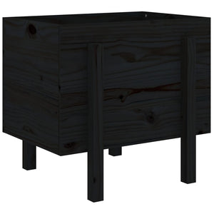 Vassoio per fioriera aiuola rialzata piante fiori terrazza giardino 62 x 50 x 57 cm legno massiccio di pino nero 02_0037764