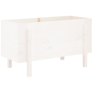 Fioriera Rialzata da Giardino Bianca 101x50x57 cm Massello Pinocod mxl 79813