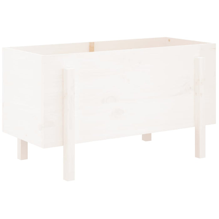 Fioriera Rialzata da Giardino Bianca 101x50x57 cm Massello Pinocod mxl 79813