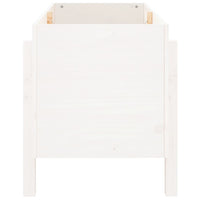 Fioriera Rialzata da Giardino Bianca 101x50x57 cm Massello Pino 825213