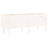 Vassoio per fioriera aiuola rialzata piante fiori terrazza giardino giardino 160 x 50 x 57 cm legno massello di pino bianco 02_0039378