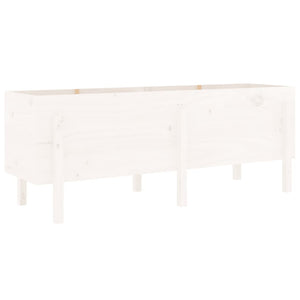 Vassoio per fioriera aiuola rialzata piante fiori terrazza giardino giardino 160 x 50 x 57 cm legno massello di pino bianco 02_0039378