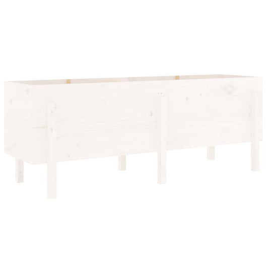 Vassoio per fioriera aiuola rialzata piante fiori terrazza giardino giardino 160 x 50 x 57 cm legno massello di pino bianco 02_0039378