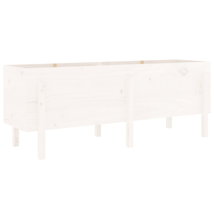 Vassoio per fioriera aiuola rialzata piante fiori terrazza giardino giardino 160 x 50 x 57 cm legno massello di pino bianco 02_0039378