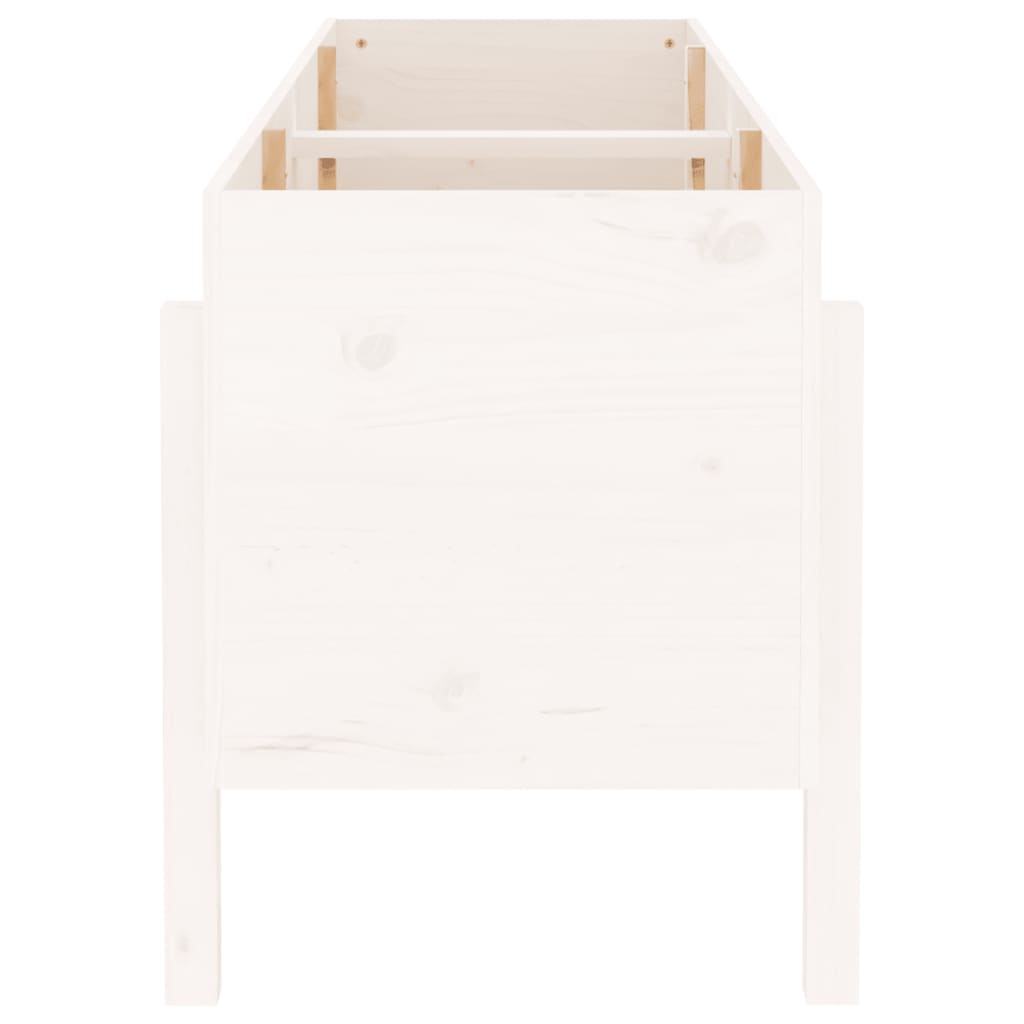 Vassoio per fioriera aiuola rialzata piante fiori terrazza giardino giardino 160 x 50 x 57 cm legno massello di pino bianco 02_0039378