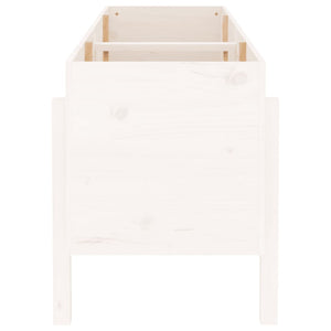 Vassoio per fioriera aiuola rialzata piante fiori terrazza giardino giardino 160 x 50 x 57 cm legno massello di pino bianco 02_0039378