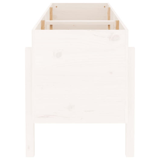 Vassoio per fioriera aiuola rialzata piante fiori terrazza giardino giardino 160 x 50 x 57 cm legno massello di pino bianco 02_0039378