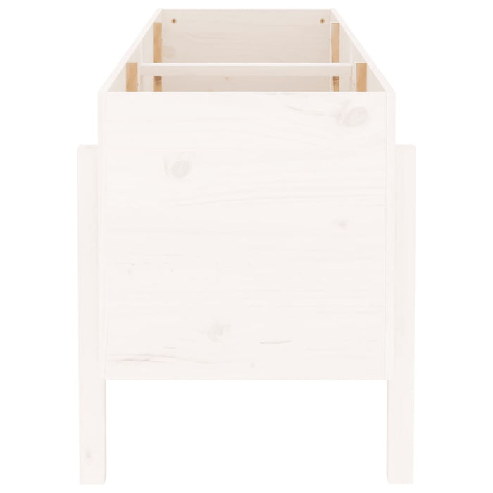 Vassoio per fioriera aiuola rialzata piante fiori terrazza giardino giardino 160 x 50 x 57 cm legno massello di pino bianco 02_0039378