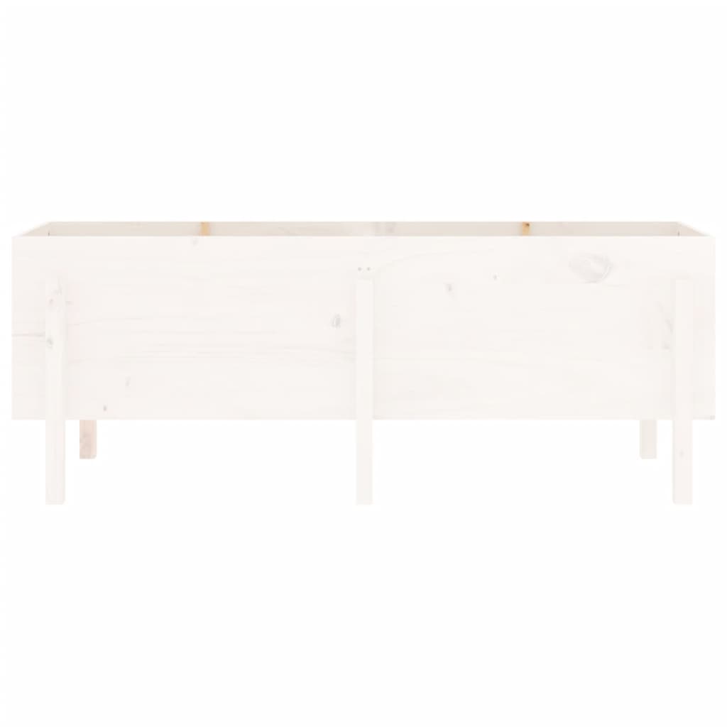 Vassoio per fioriera aiuola rialzata piante fiori terrazza giardino giardino 160 x 50 x 57 cm legno massello di pino bianco 02_0039378