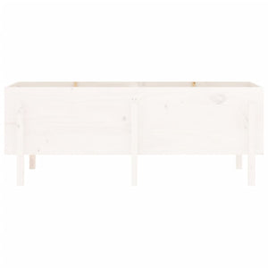 Vassoio per fioriera aiuola rialzata piante fiori terrazza giardino giardino 160 x 50 x 57 cm legno massello di pino bianco 02_0039378