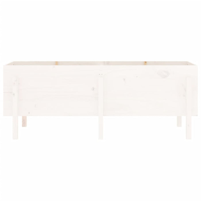 Vassoio per fioriera aiuola rialzata piante fiori terrazza giardino giardino 160 x 50 x 57 cm legno massello di pino bianco 02_0039378